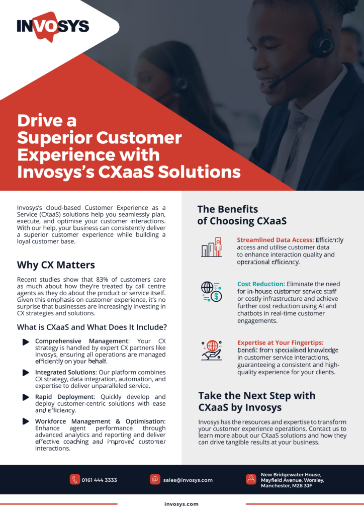 thumbnail of Invosys brochure on CXaaS